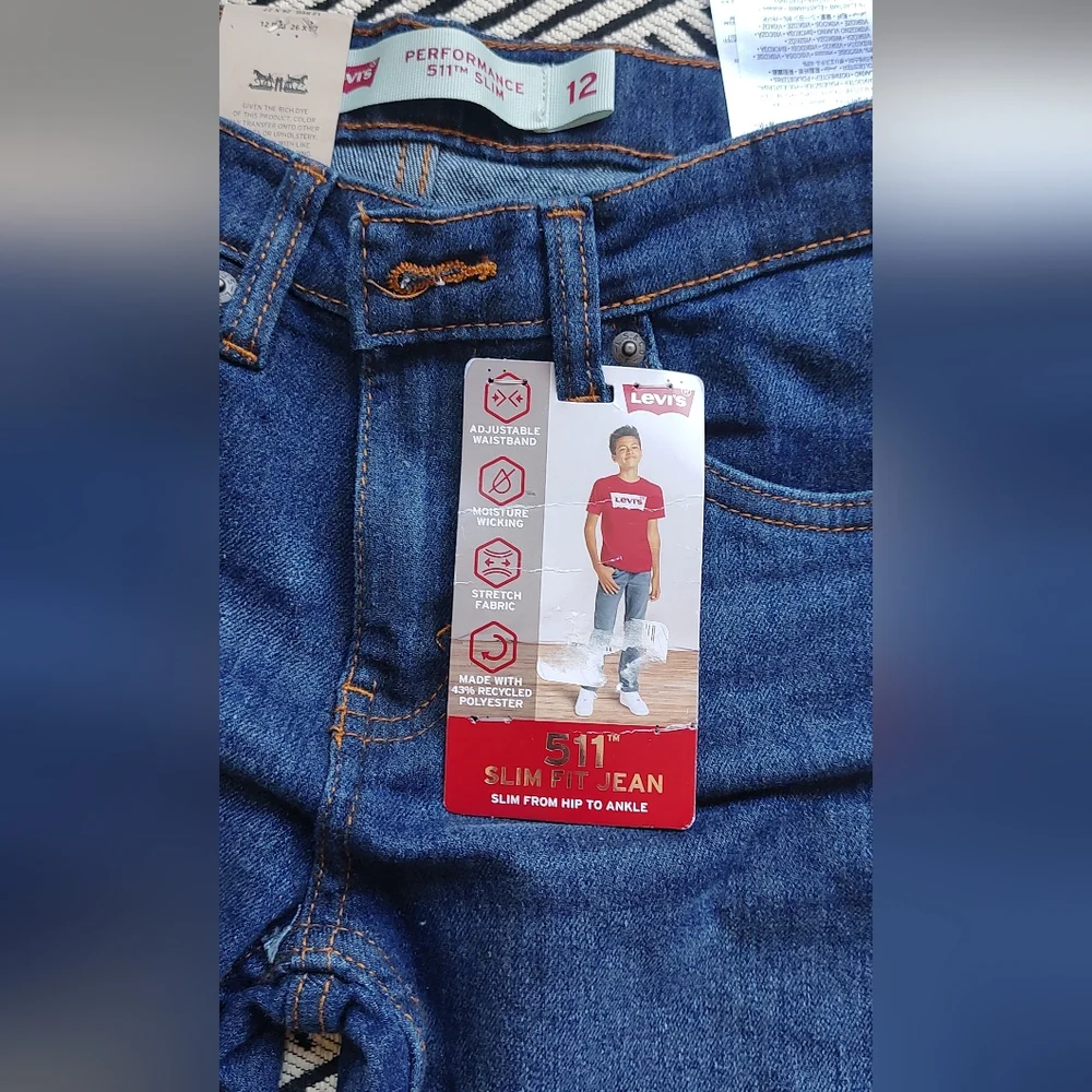 Levi's Blue Slim Fit Jeans Big Boy - Picture 5 of 9